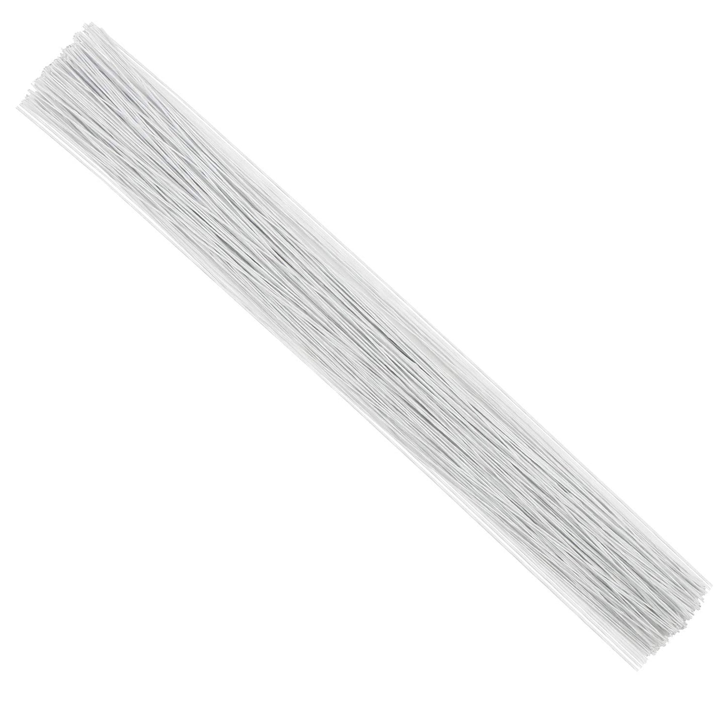 CCINEE 26 Gauge White Floral Wire Stem for Flower Arrangement Craft Supply,16 Inch,200PCS