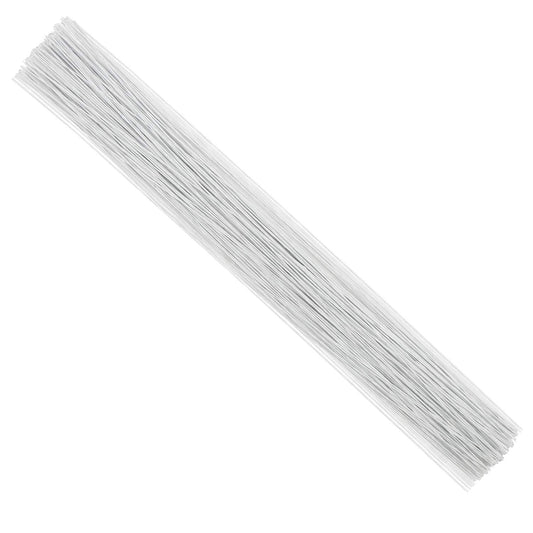 CCINEE 26 Gauge White Floral Wire Stem for Flower Arrangement Craft Supply,16 Inch,200PCS