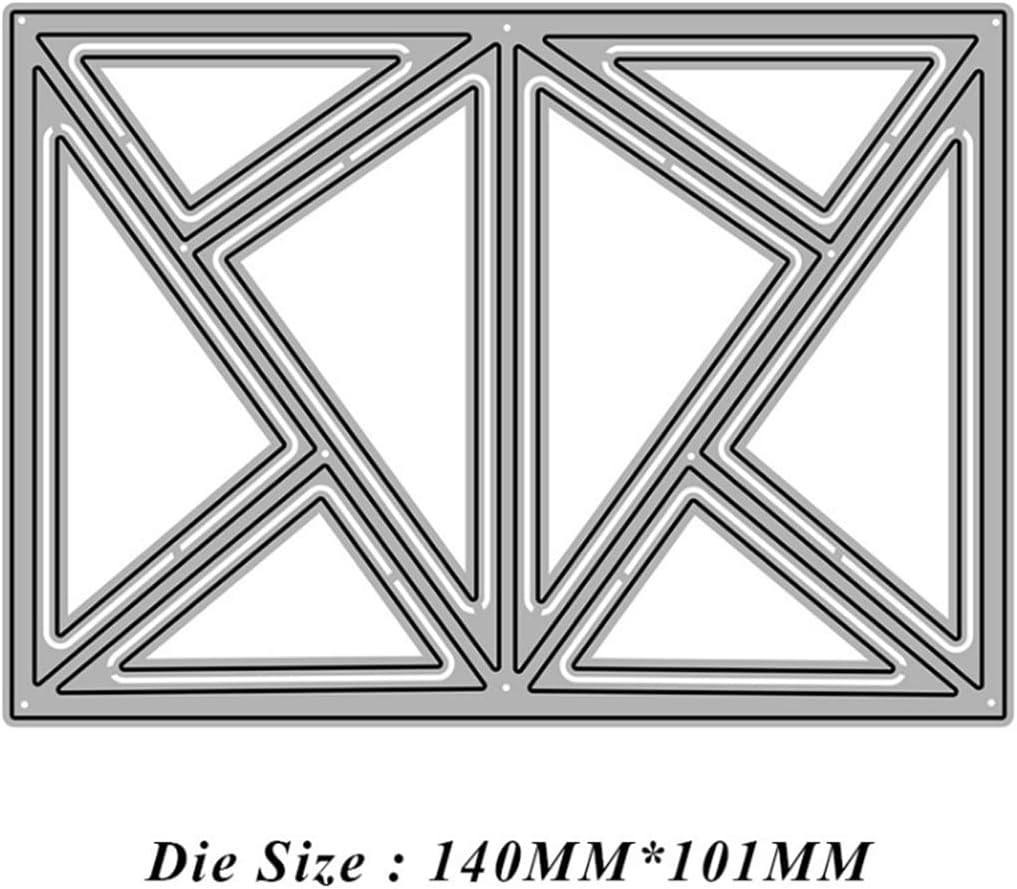 Mvchifay Cutting Dies for Card Making Metal Die-Cuts Scrapbooking Tool Hollow Frame DIY Craft Punch Template Embossing for Paper Album Decor (Big Triangle Rectangle frame-10.1x14cm)