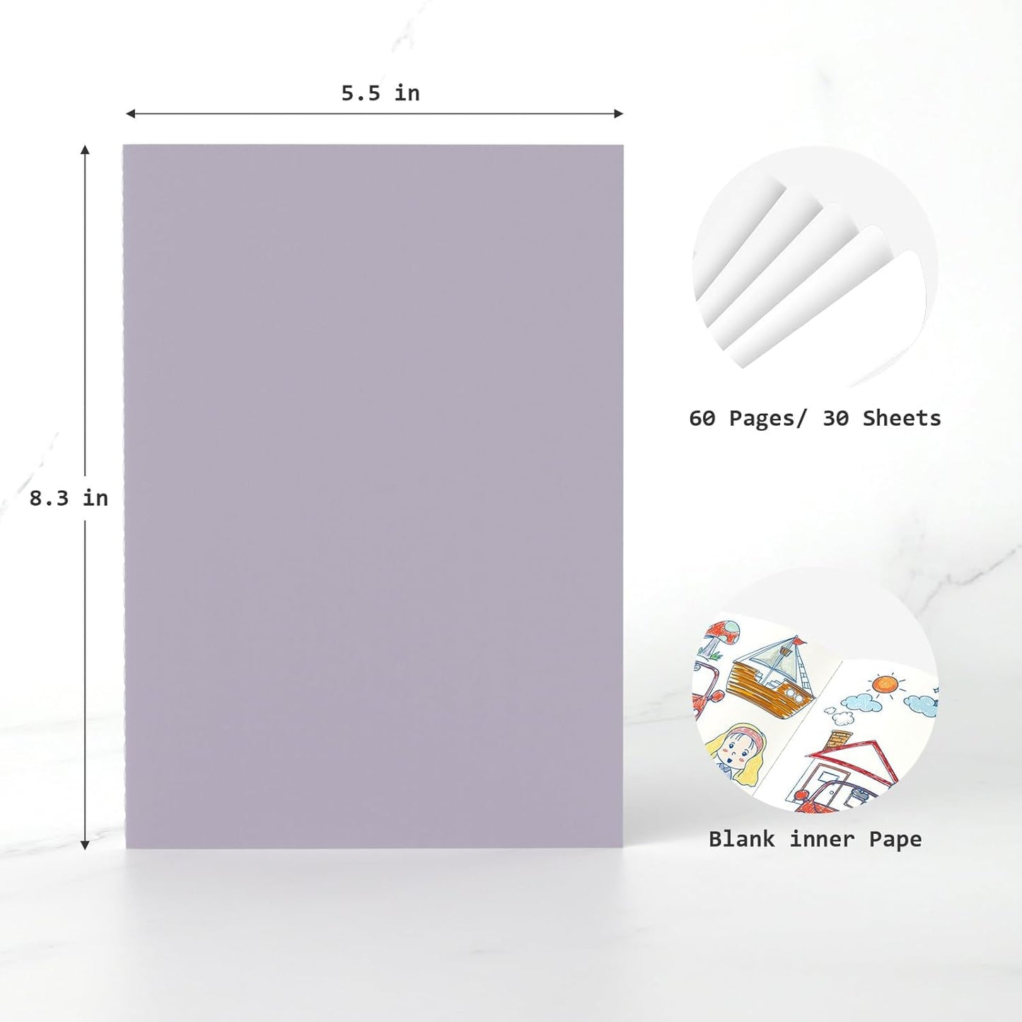 Oucaru Journaling Notebooks A5 Notebook college Blank Sketch Book 32 Pack Small Kraft Notebooks Bulk 8.3x5.5 Inches, 16 Colors Drawing Notebook Soft Cover Steno Pads School Supplies