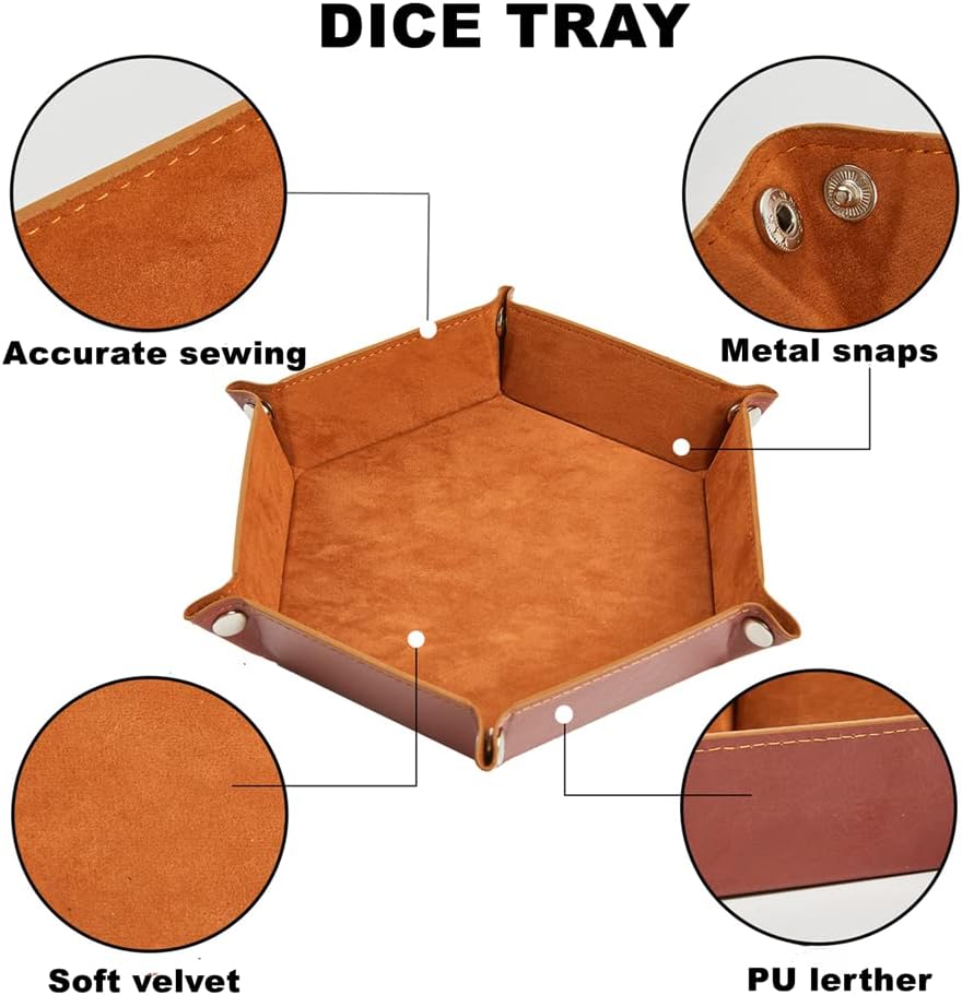 DND Dice Set 42 Pcs Polyhedral Dungeons and Dragons Rolling Dice for D&D RPG MTG Table Games Dice Bulk with Colorful Drawstring Bags and Dice Tray (Star-Tray)