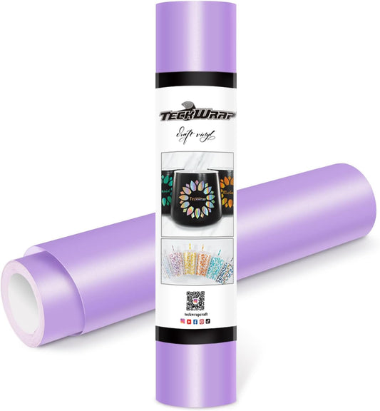TECKWRAP Permanent Adhesive Vinyl 12" x 10ft, Matte Lavender Purple