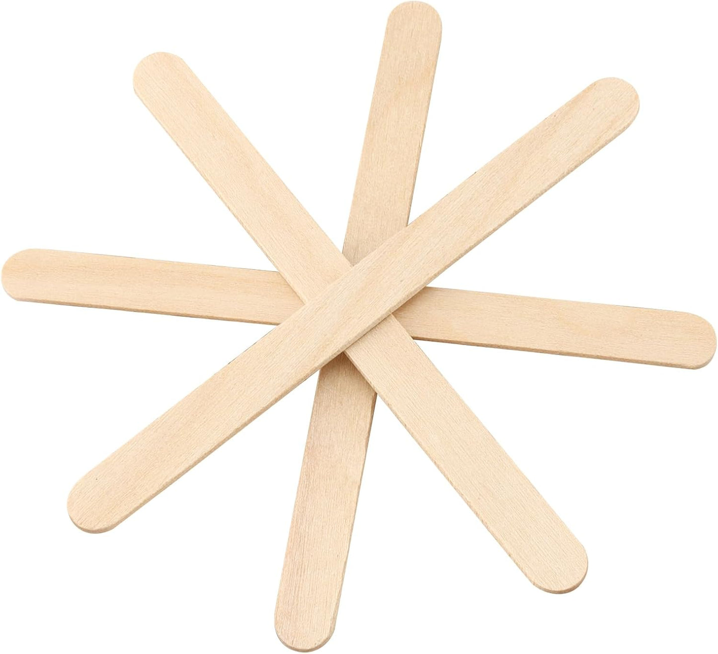 3000 Pieces Wood Craft Sticks, 4.5 Inch, Natural Color, Ice Cream Wooden Sticks for DIY Crafts, Waxing, and Art Projects