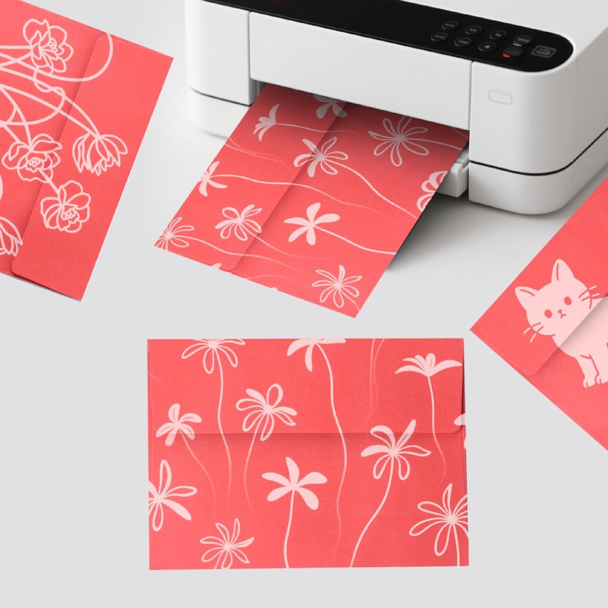 Blank Cards and Envelopes 4x6, 30 Pack 10-Color Assorted Invitation Folded Cardstock with 30 Matching Self-Seal A4 Envelopes, Thank You Blank Greeting Cards, for DIY, Print Custom, Wedding & Birthday