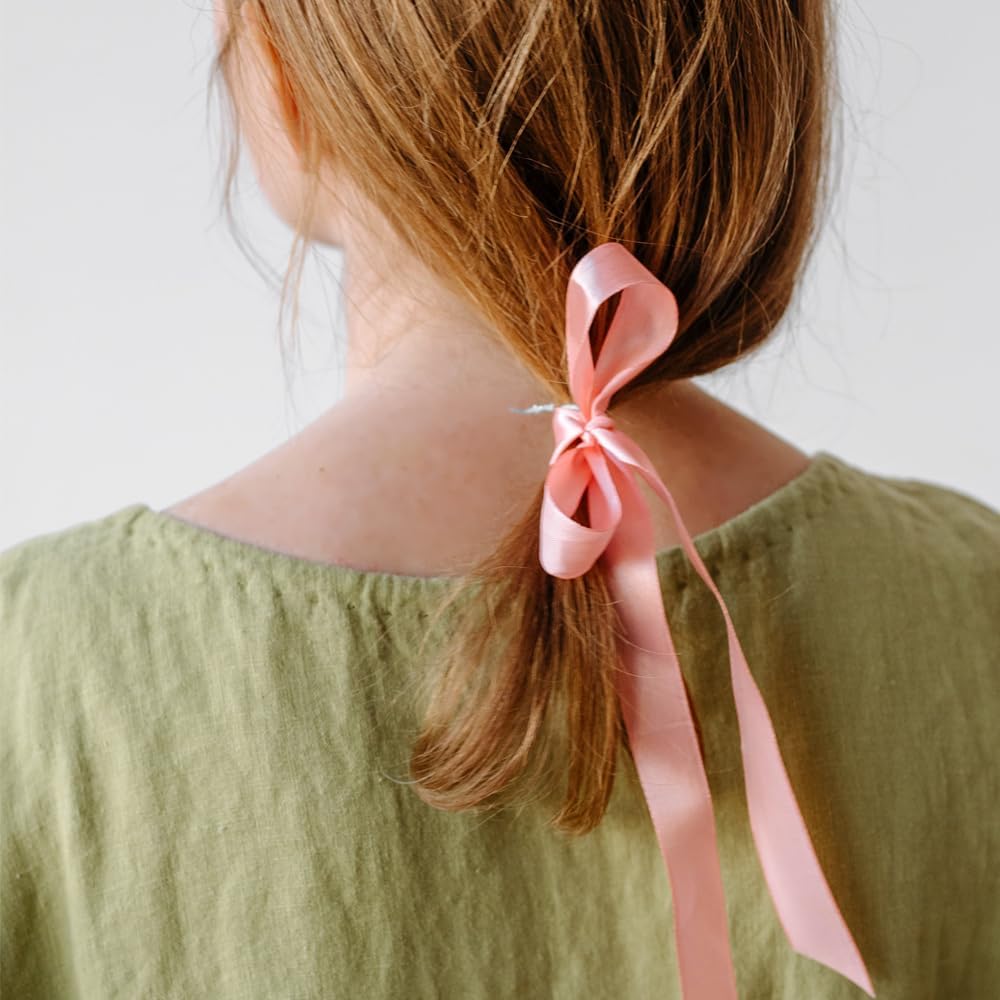 5/8" Width x 100 Yards Satin Ribbon, Pink Ribbon Perfect for DIY Craft, Bows, Gift Wrapping, Flower Bouquet, Valentine's Day, Christmas and Party Decoration