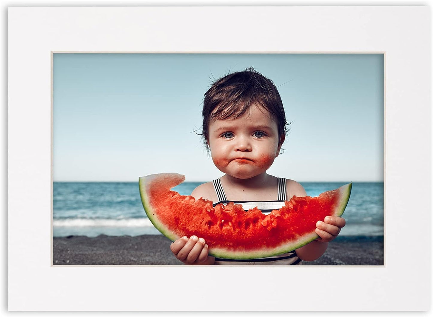 Poster Palooza Pack of Ten 8x10 Mats Bevel Cut for 5.5x8.5 Photos - Acid Free White Precut Matboards for Pictures, Photos, Framing - 4-ply Thickness