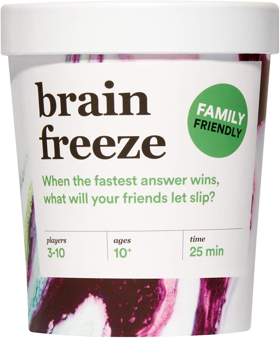 Brain Freeze Party Game - The Hilarious Speak-Before-You-Think Family Card Game for Kids, Teens, College Students, Adults + Families, at Fun Parties and Board Games Night with Friends