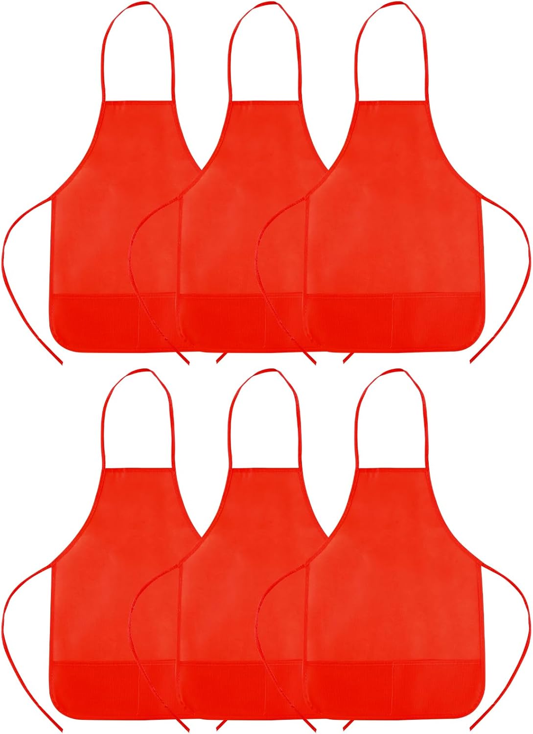 CHRORINE 6/12/24 Pack Kids Painting Apron Toddler Art Aprons for Kids Paint Apron Smock for Painting Cooking Craft Activity