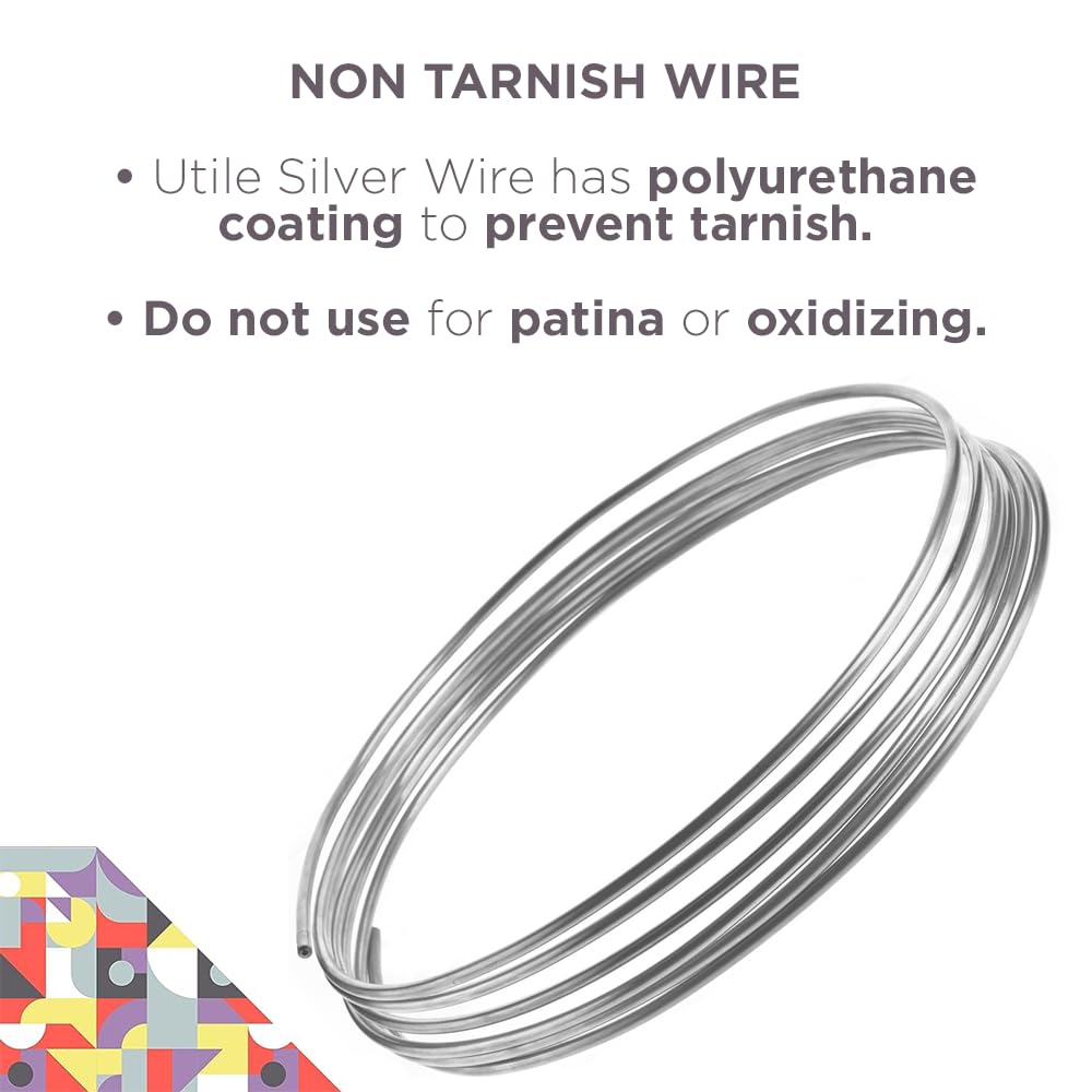 UTILE Armature Aluminum Wire 80 ft 10 Gauge 3.2 mm Anodized Craft Bendable Wire – Sculpting Metal Silver for Bonsai Trees, Clay, Crafts, Plants, Gardening, Beading and Jewelry Making (Silver)
