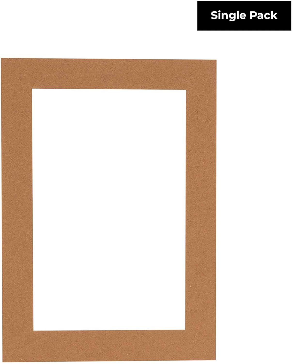 11x14 Mat for 8.5x11 Photo - Precut Aged Oak Brown Picture Matboard for Frames 11 x 14 Inches - Bevel Cut Matte to Display Art 8.5 x 11 Inches - Acid Free ONE MAT with Backing Board & Clear Bag