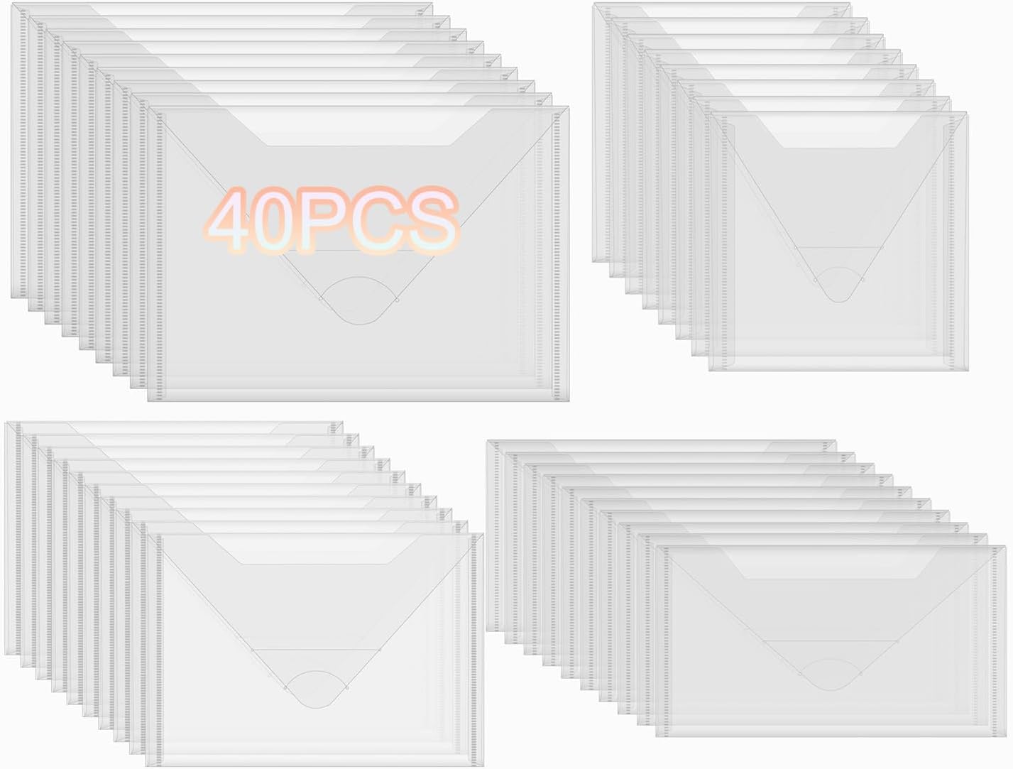 40 PCS Stamp and Die Storage Pockets 48 Label Stickers 4 Sizes Scrapbooking Storage Die Cuts Storage for Storage Card Making DIY Scrapbooking Paper, Cutting Dies Stencil Clear Stamp Crafts Storage