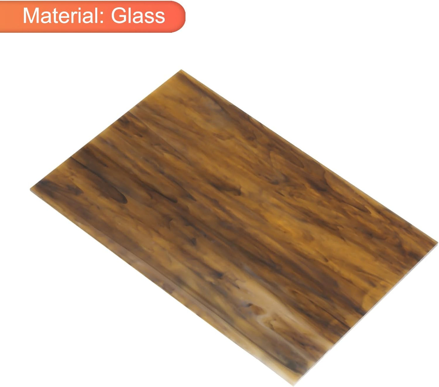 MECCANIXITY 2 Pcs Stained Glass Sheet Mosaic Tile 7.9 Inch x 5.9 Inch Coffee Stained Glass Sheets for Crafts DIY Art Project