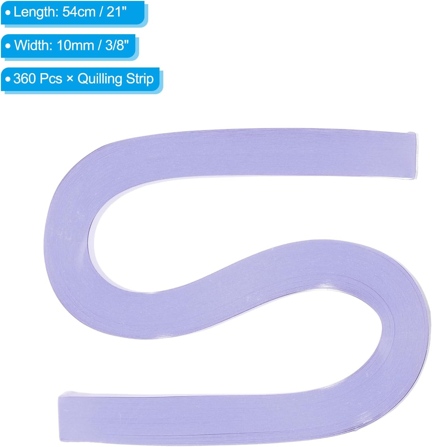 PATIKIL 360pcs Quilling Paper Strips Paper Flowers Quilling Kits 3/8"(10mm) Origami Paper for Adults Beginner Art Craft, 21"(54cm) Lilac