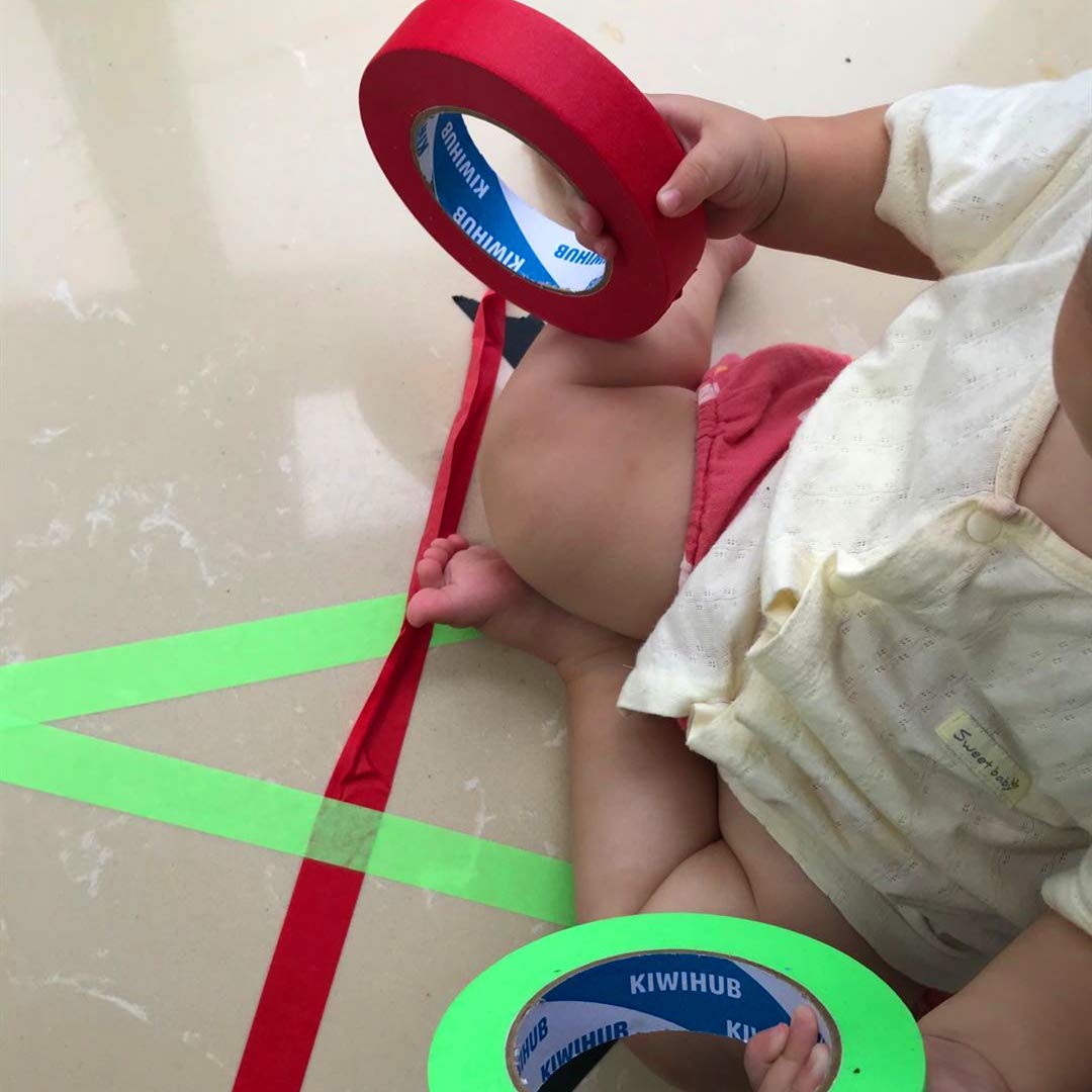 Painters Tape, 1" x 60 yd (120 Yards Total), 2 Rolls - Red Painting & Masking Tape - Multi Surface Use - 14 Day Clean Release Trim Edge Finishing Tape