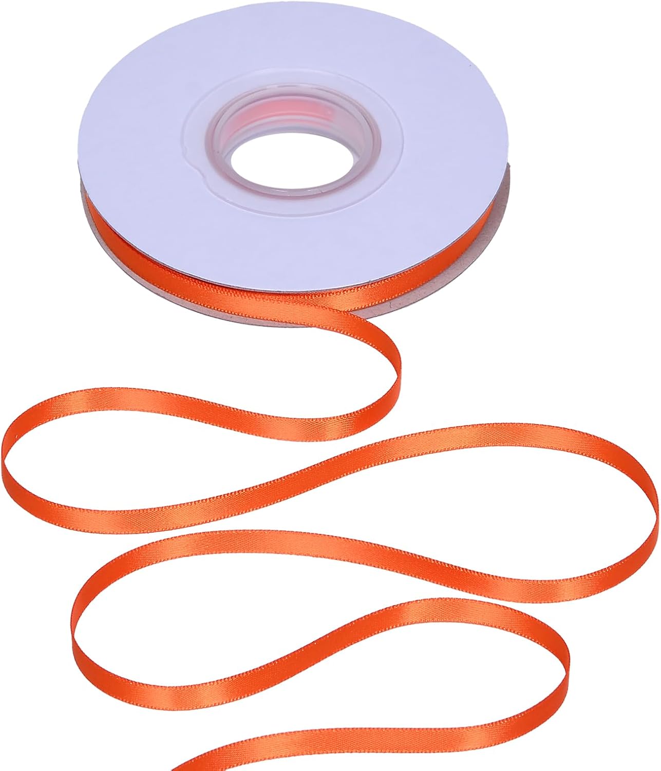 YAMA Orange Double Faced Satin Ribbon 1/4 Inch 25 Yards Orange Ribbon for Gift Wrapping Crafts Hair Bows Wedding Party Decoration