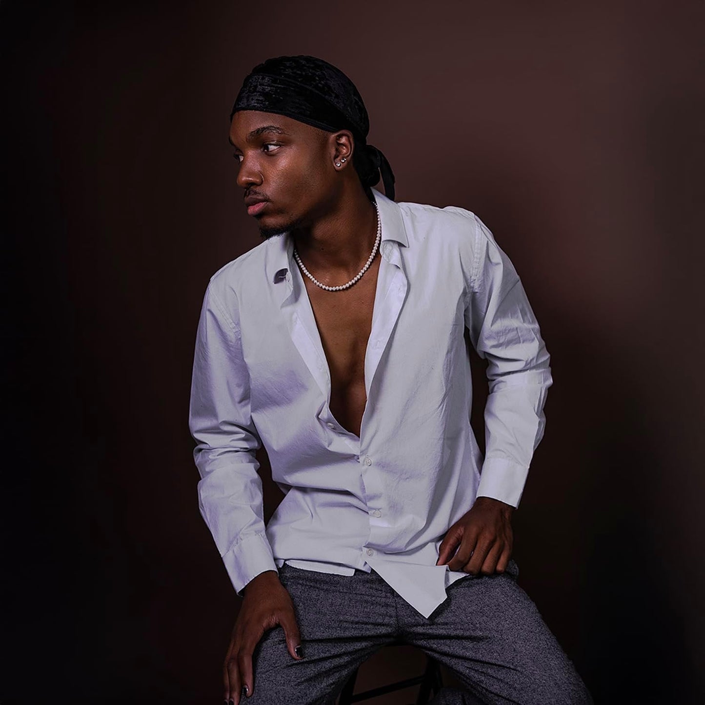 Kate Seamless Paper Backdrop Brown Paper Backdrop Seamless Backdrop Paper Rolls (53''x16.4' Coco Brown)