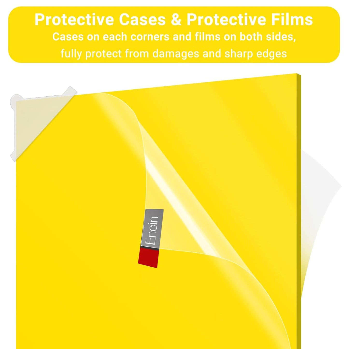 Enoin Yellow Tinted Plastic Sheets - 8x12 inches Colored Acrylic Sheets 1/8 Thick for Laser Cutting DIY Art Craft