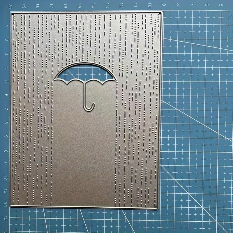 Lapoo Flowers Metal Cutting Die for Scrapbooking - Durable, Cut Stencils for DIY Scrapbook Photo Album Decorative Paper Card, Card Making Supplies, Embossing (Umbrella Alone in The Rain 5.6 x 4.3 in)