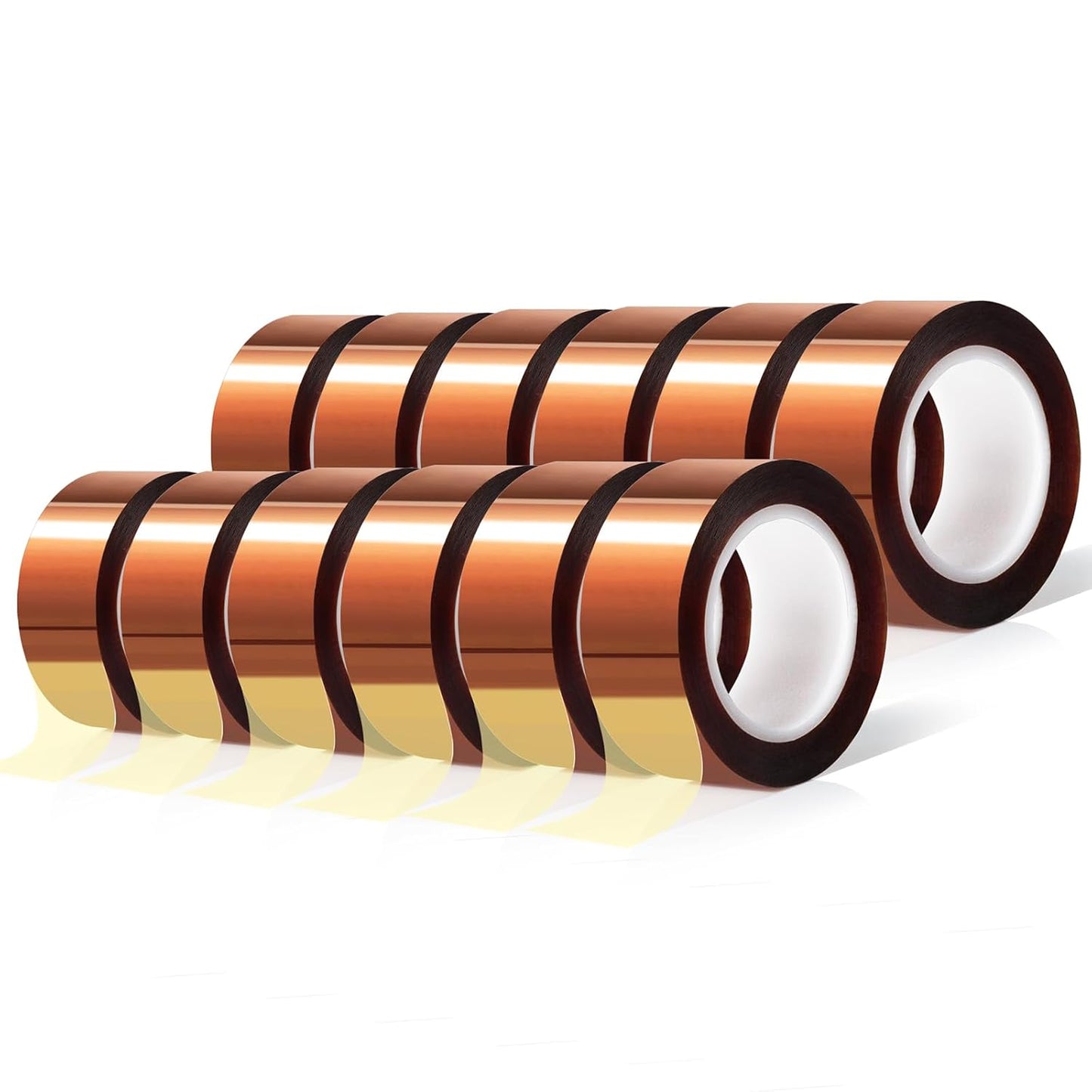 12 Rolls 20mm x16m(52FT) Heat Tape High Temperature Heat Resistant Tape Heat Transfer Tape for Heat Sublimation Press Vinyl,No Residue