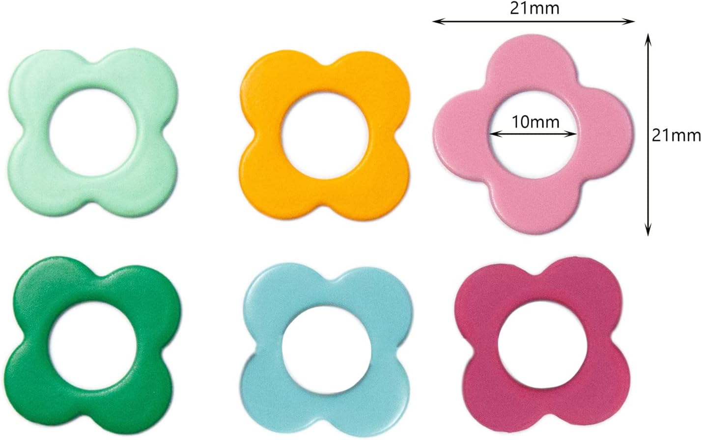 Multicolor Flower Shape Metal Stitch Markers Ring Mini Crochet Markers Knitting Markers for Weaving,Knitting