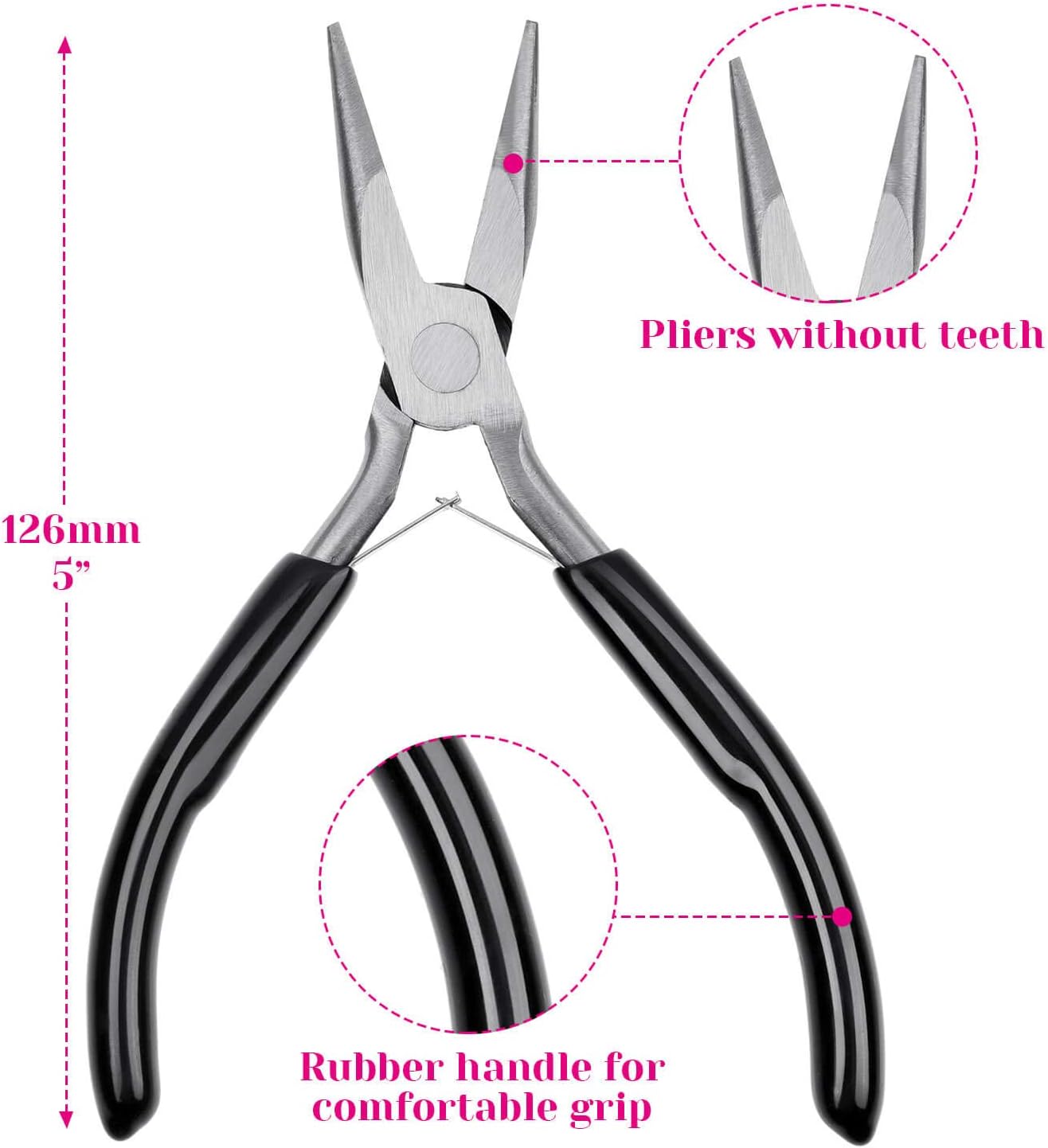 Jewelry Pliers, Cridoz Beading Pliers Set with Needle Nose Pliers, Round Nose Plier and Wire Cutter for Jewelry Making Beading Repair Supplies and Crafting (set of 3)