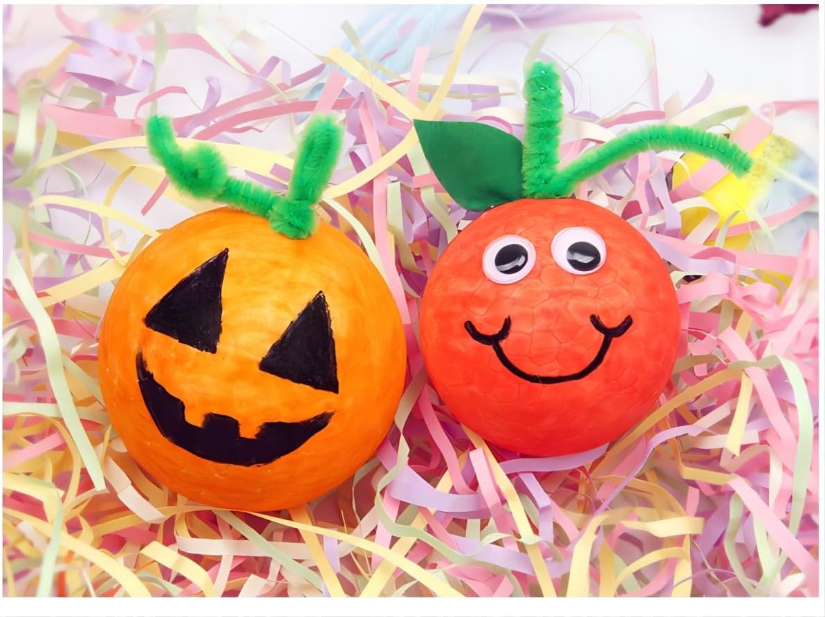 Crafare 18pc 2.35 Inch White Smooth Foam Balls for Crafts Spring Holiday Art Polystyrene Balls Decoration Household School Projects and Party Decorations