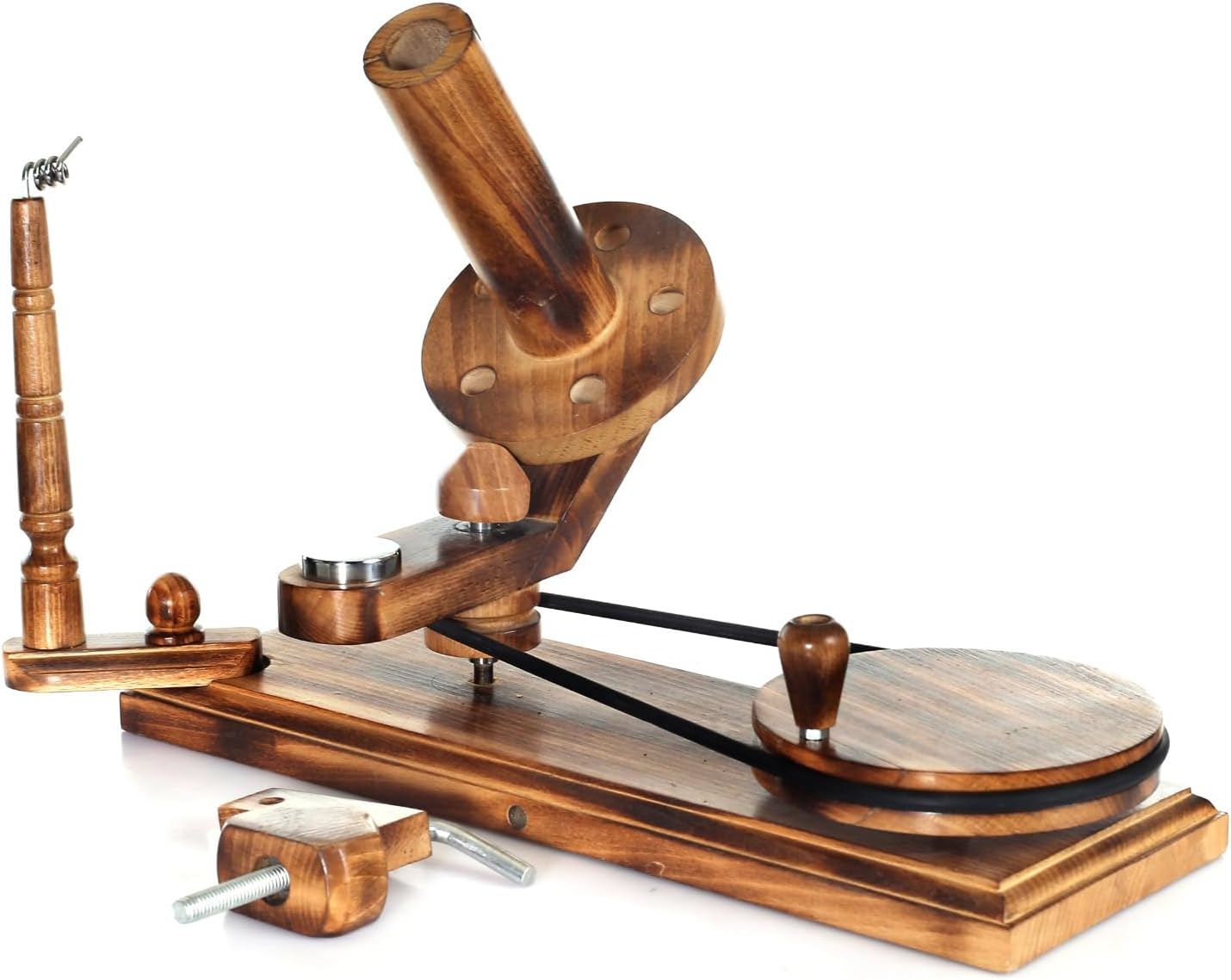 Wooden Yarn Ball Winder – Hand Crank Beechwood Swift for 8–10 oz Skeins – Wool Yarn Winder for Knitting, Crochet Thread & Crafting (Antique Ball Winder)