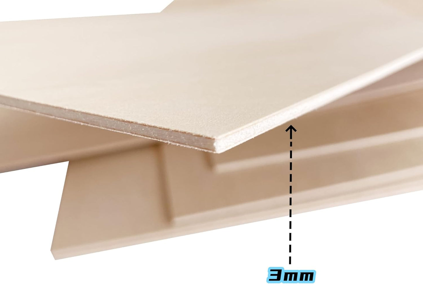 3mm 1/8" x 12" x 18" Baltic Birch Plywood, 6 Pcs Craft Wood Sheets with Grade B/BB Veneer, Perfect for DIY Projects, Laser Cutting & Engraving, Woodburining and Painting