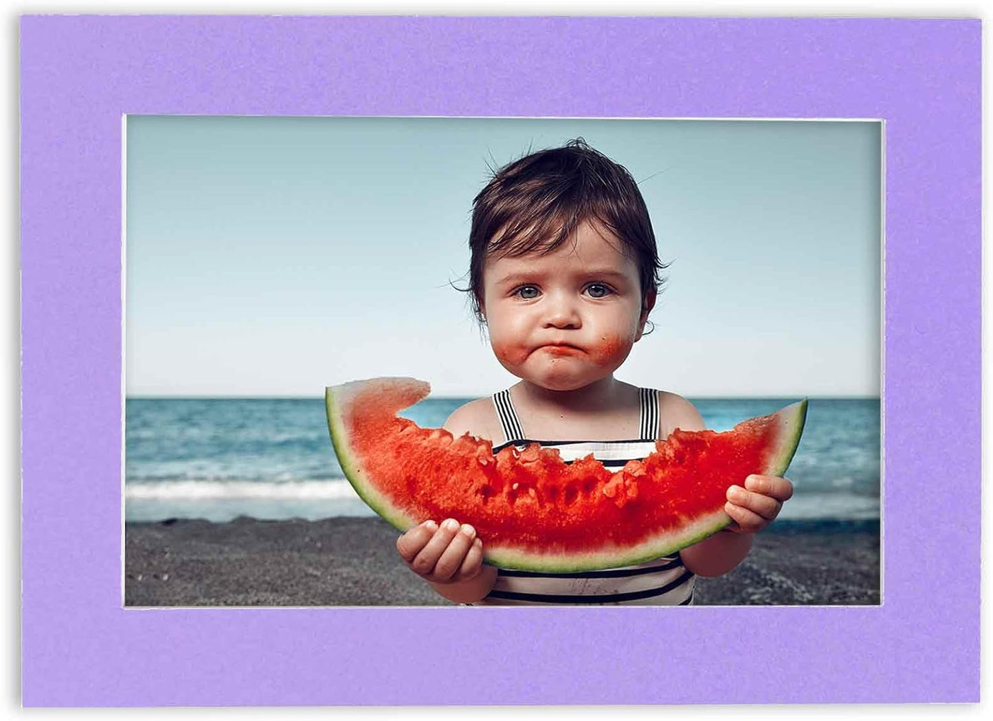 8x10 Mat for 6x8 Photo - Precut Light Purple Picture Matboard for Frames Measuring 8 x 10 Inches - Bevel Cut Matte to Display Art Measuring 6 x 8 Inches - Acid Free ONE MAT