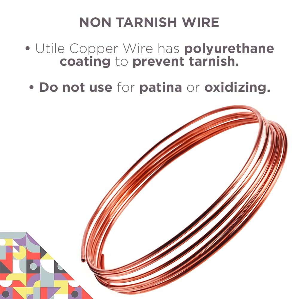 UTILE Bonsai Wire - Armature Aluminum Wire 80 ft 10 Gauge 3.2 mm Bonsai Training Wire, Tree Kit, Plant, Sculpting, Crafts, Bendable, Gardening, Beading and Jewelry Making (Copper)