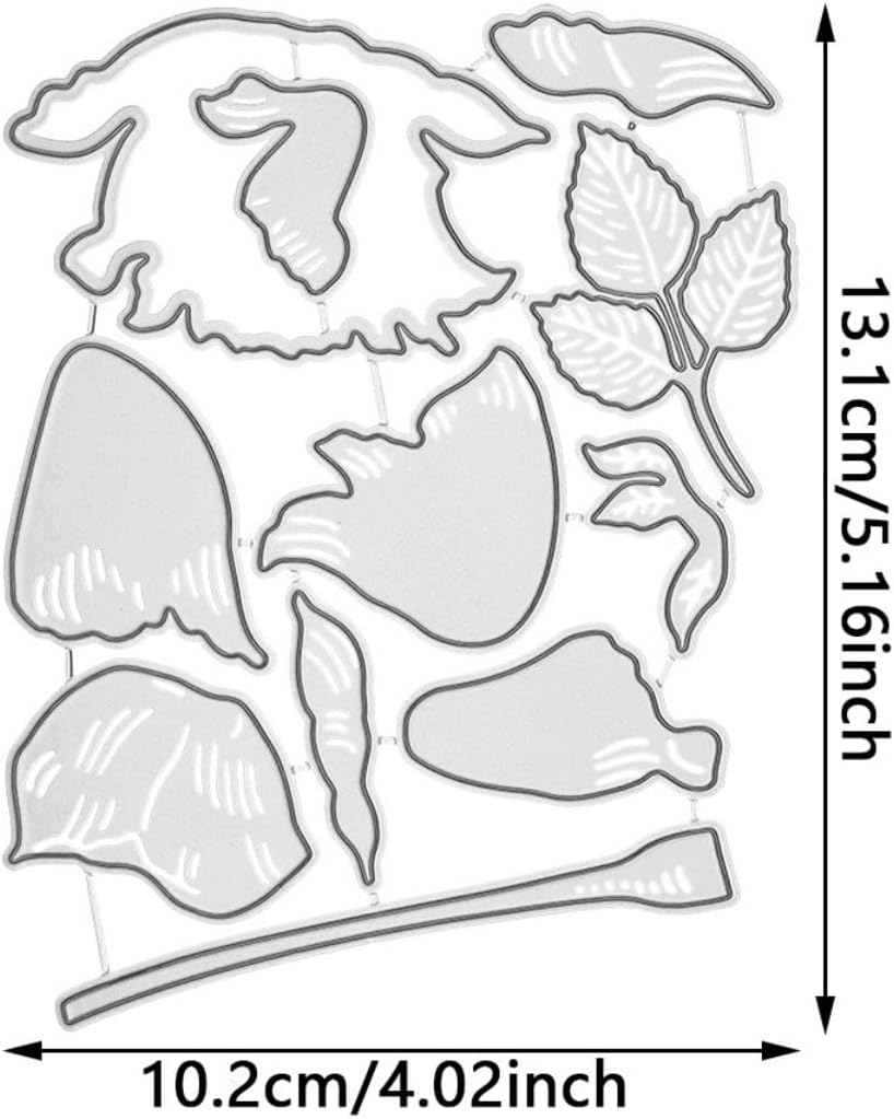 Cutting Dies Metal Stencils Scrapbooking Tools DIY Embossing Template for Paper Card Making Album Arts Crafts Supplies (Rose-10.2x13.1cm)
