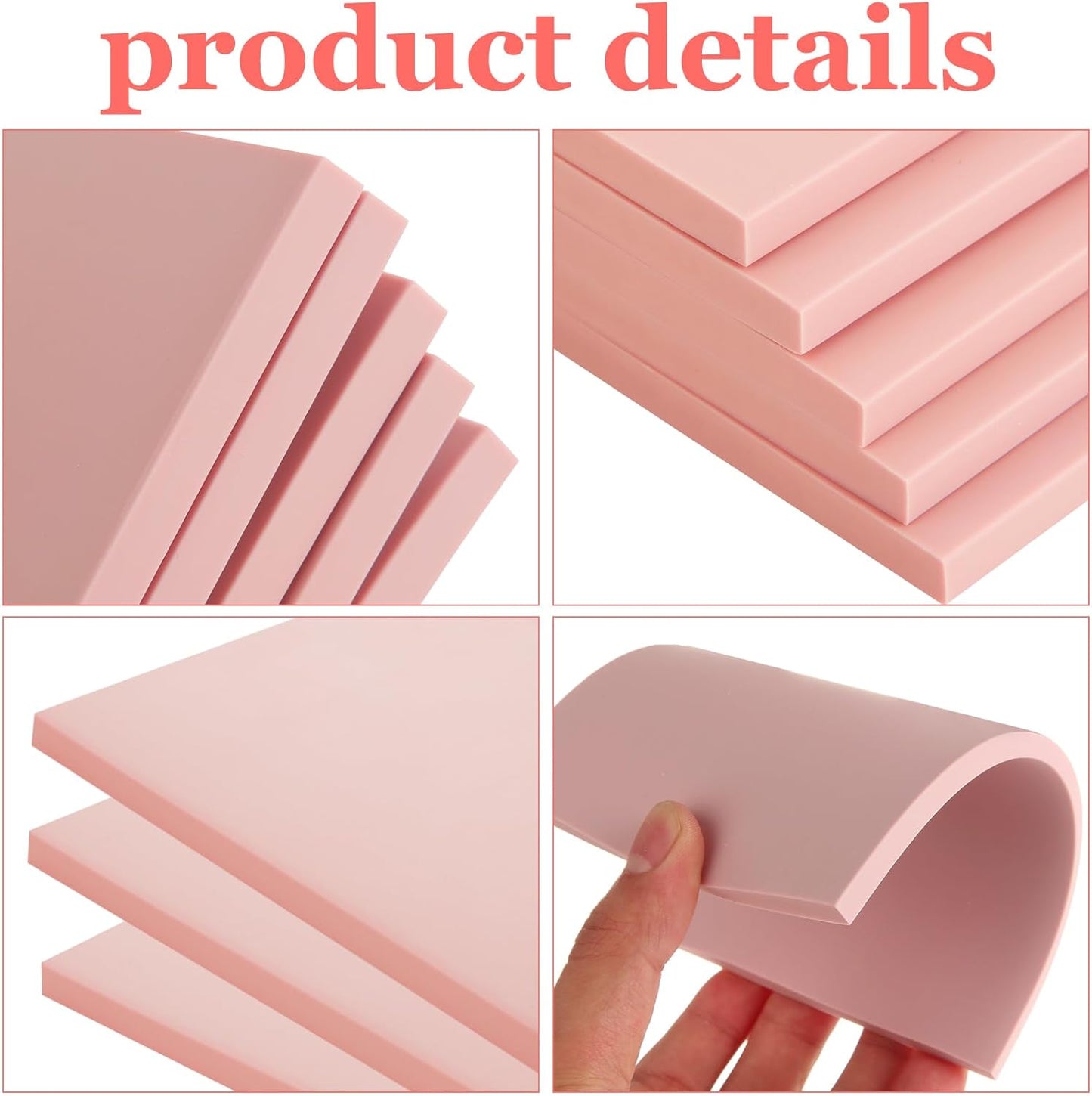 15 Pack Rubber Linocut Kit - 4 x 6 Inch Stamp Making Kit with Linocut Tools - Pink Rubber Block Stamp Printing Kit for Printmaking Supplies, DIY