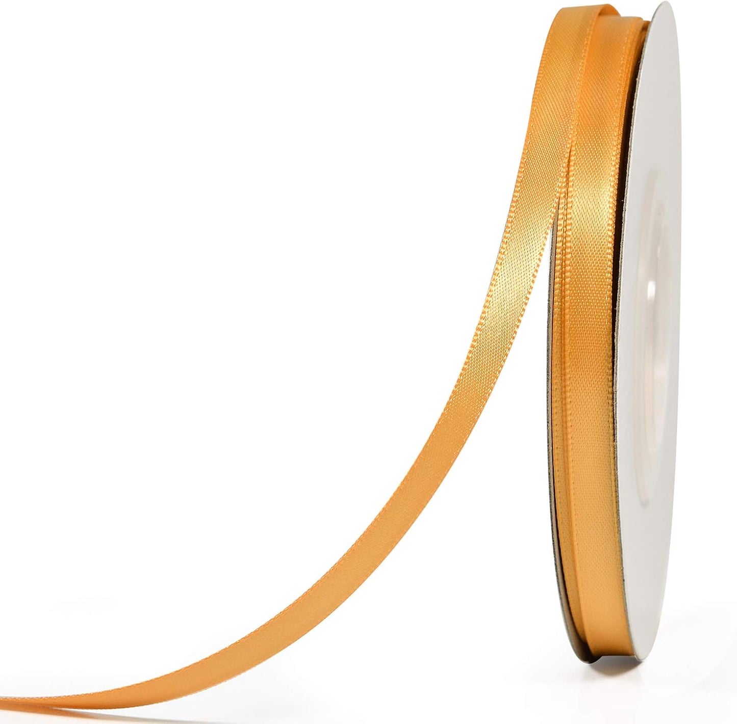 YAMA Gold Double Face Satin Ribbon Roll 1/4 Inch 25 Yards Thin Gold Ribbon for Gift Wrapping Ribbons Decorations DIY Crafts Arts