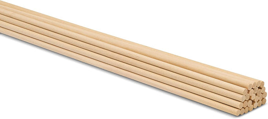 Dowel Rods Wood Sticks Wooden Dowel Rods 3/16 x 24 Inch Unfinished Hardwood Sticks for Crafts and DIY'ers 25 Pieces by Woodpeckers