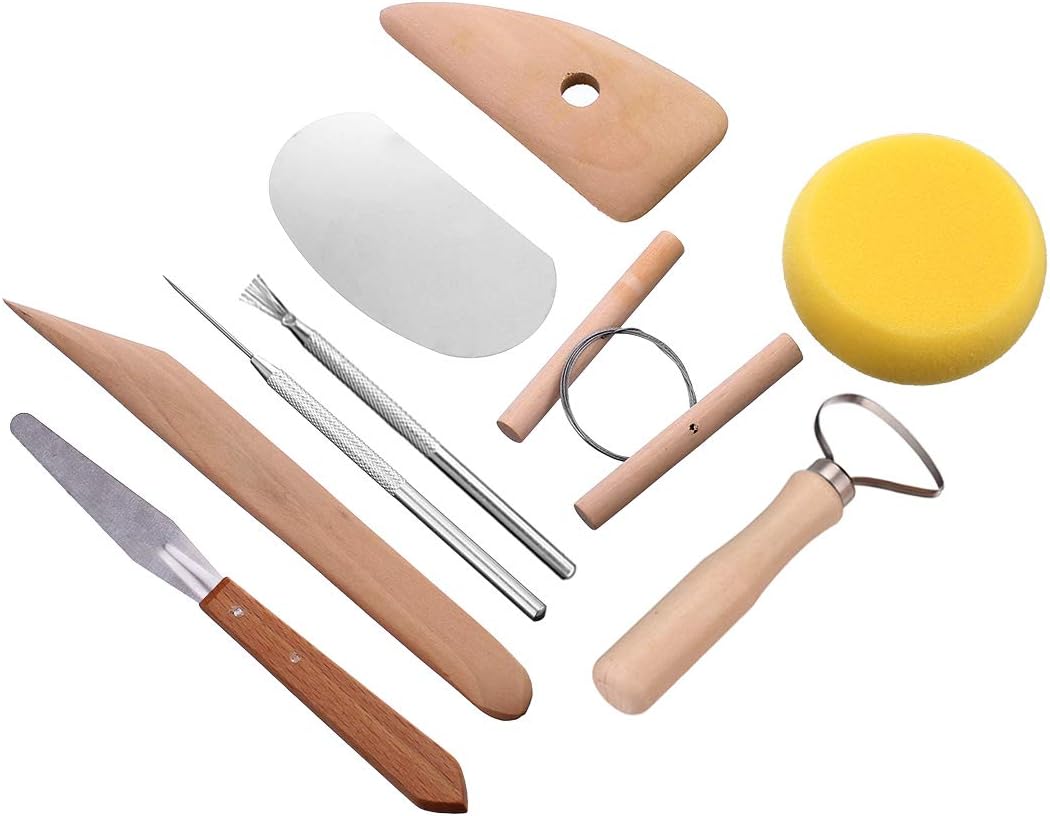 Meuxan 40PCS Pottery Tool Set Clay Sculpting Modeling Tools