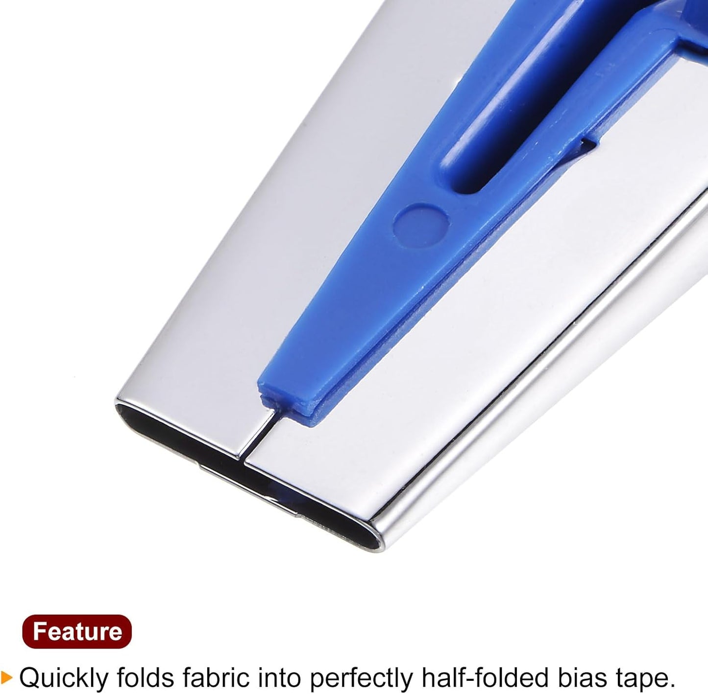 HARFINGTON Bias Tape Maker Kit 25mm Single and Double Fold Fabric Bias Binding Maker Sew Tool for Fabric Quilting Sewing Crafting DIY, Blue