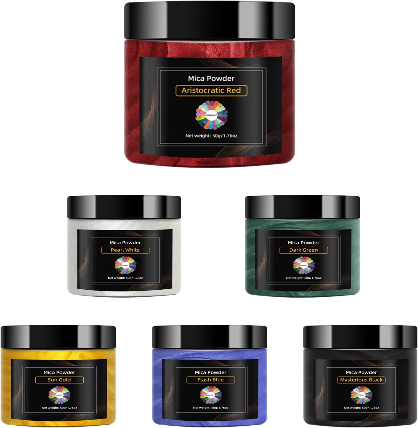 Aristocratic Red Mica Powder, Natural Shimmer Mica Powder for Epoxy Resin/Candle/Soap/Lip Gloss/Slime/Bath Bombs/Quicksand.Car Paint pigments.Candle Dye,Soap Making Dye,Resin dye.(50g/1.7oz)