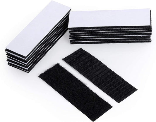 BRAVESHINE Heavy-Weight Hook and Loop Strips with Adhesive - Strong Sticky-Back Fasteners - Double Sided Mounting Tape for Home or Office Use Holds Picture Frame and Tools - 15 Pack 1.2x4 Inch