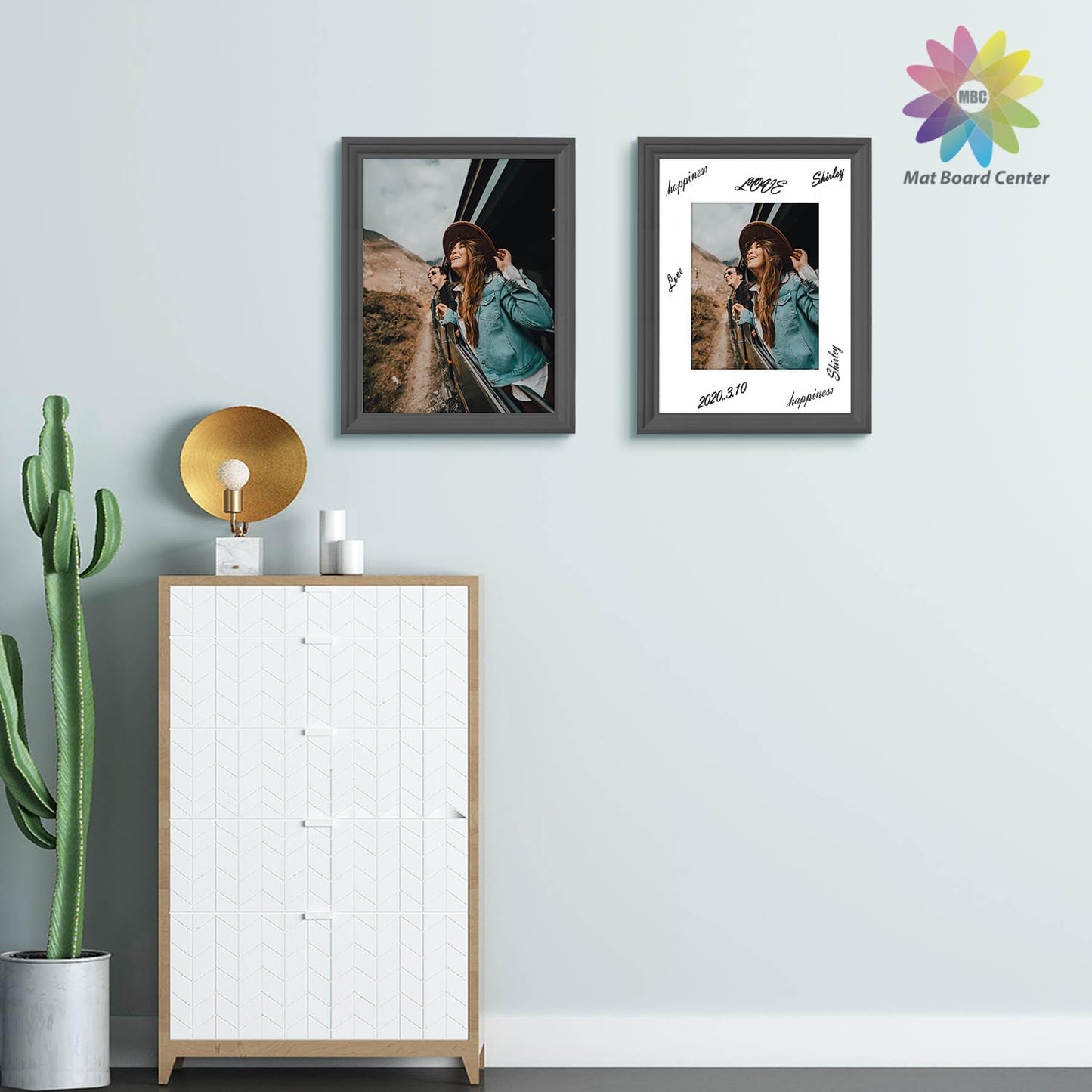 MBC Mat Board Center, 10 Pack 12x16 for 8.5x11 White Picture Mats Frame Mattes, Bevel Cut, Acid Free, 4-ply Thickness