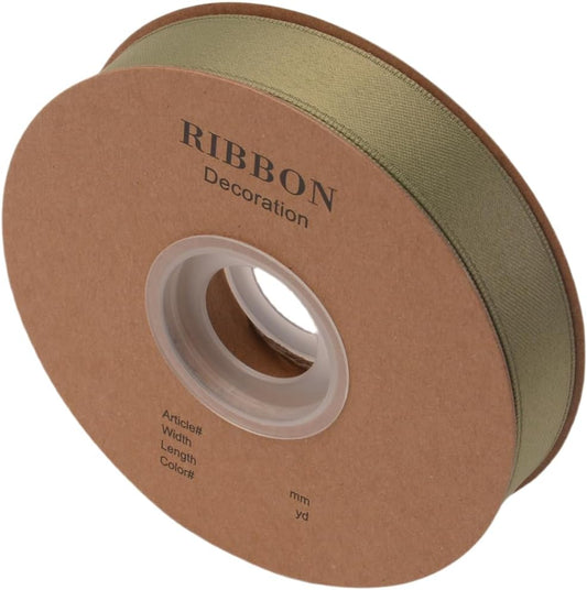 Double Side Satin Ribbon, Continuous 20 Yards,Use for Craft Bows Bouquet, Gift Wrapping, Wedding Decoration, Floral Arrangement (Army Green, 4/5 inch)