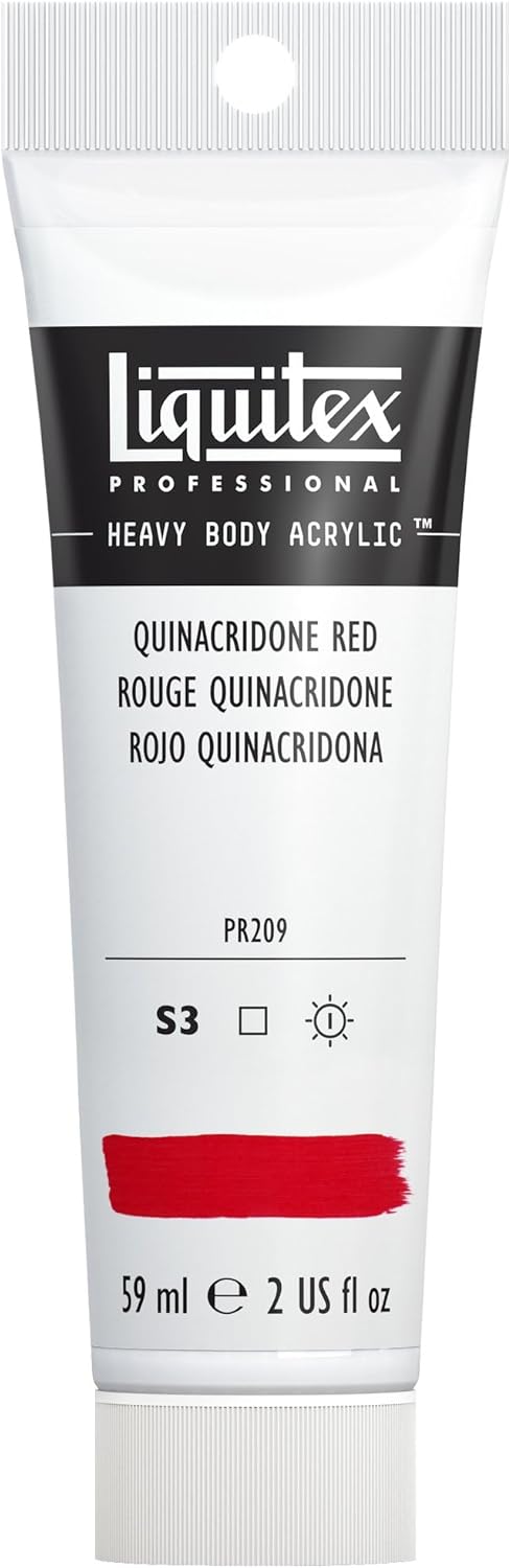 Liquitex Professional Heavy Body Acrylic Paint, 2-oz (59ml) Tube, Quinacridone Red