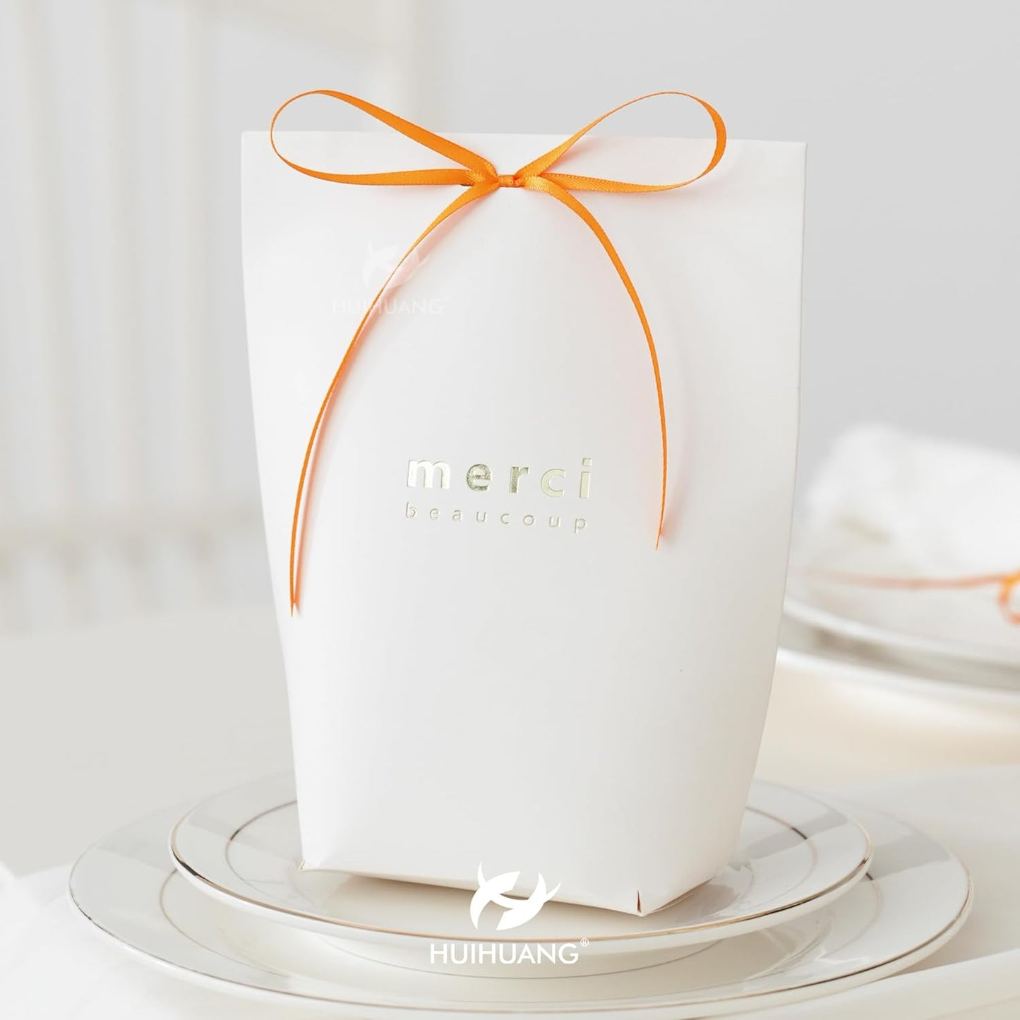 HUIHUANG Solid Color Satin Ribbon 1/8 inch x 100 Yards Roll Ribbon Halloween Decoration Ribbons for Crafts Party Decoration Gift Packing (Orange)