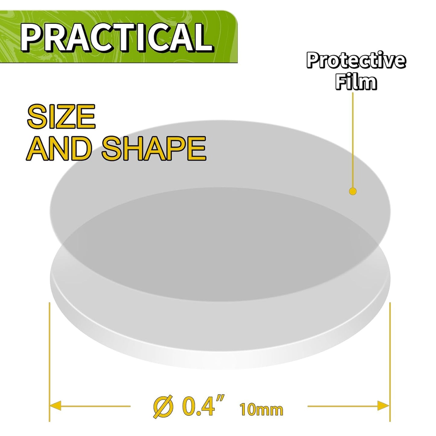 Piteno® 500Pcs Double Sided Adhesive Dots, 0.4" Clear Removable Adhesive Mounting Putty, Waterproof No Trace Dots Adhesive Putty for Poster Picture Festival Decoration Museum (10mm)