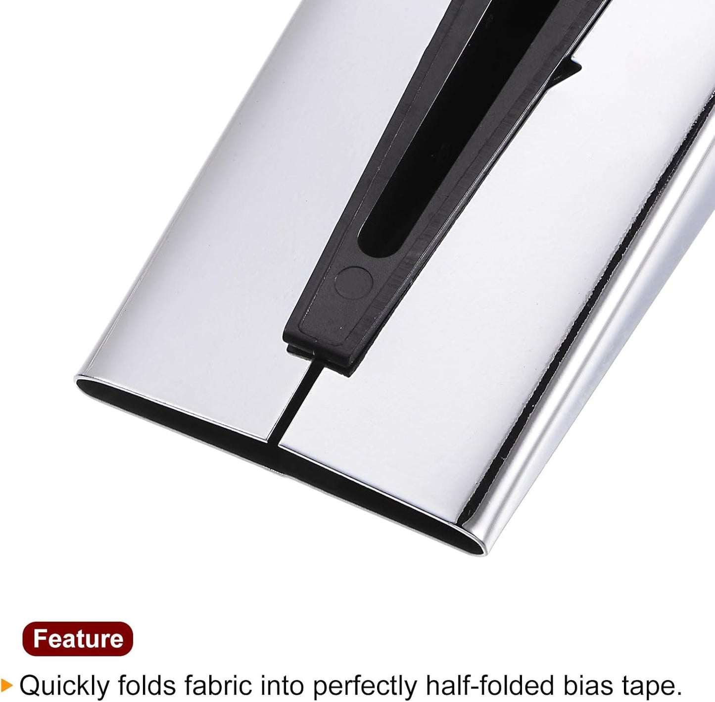 HARFINGTON Bias Tape Maker Kit 50mm Single and Double Fold Fabric Bias Binding Maker Sew Tool for Fabric Quilting Sewing Crafting DIY, Black