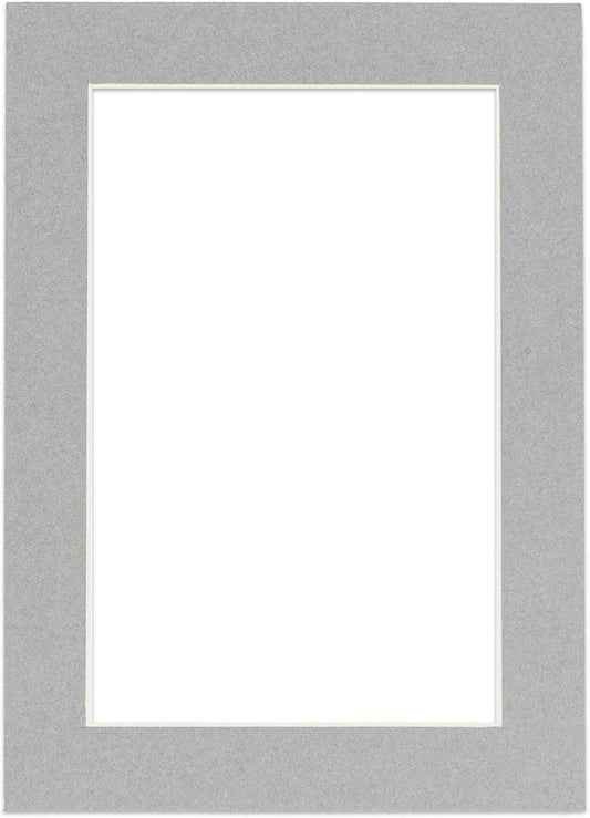 11x14 Mat for 8.5x11 Photo - Precut Mid Grey Picture Matboard for Frames Measuring 11 x 14 Inches - Bevel Cut Matte to Display Art Measuring 8.5 x 11 Inches - Acid Free ONE MAT