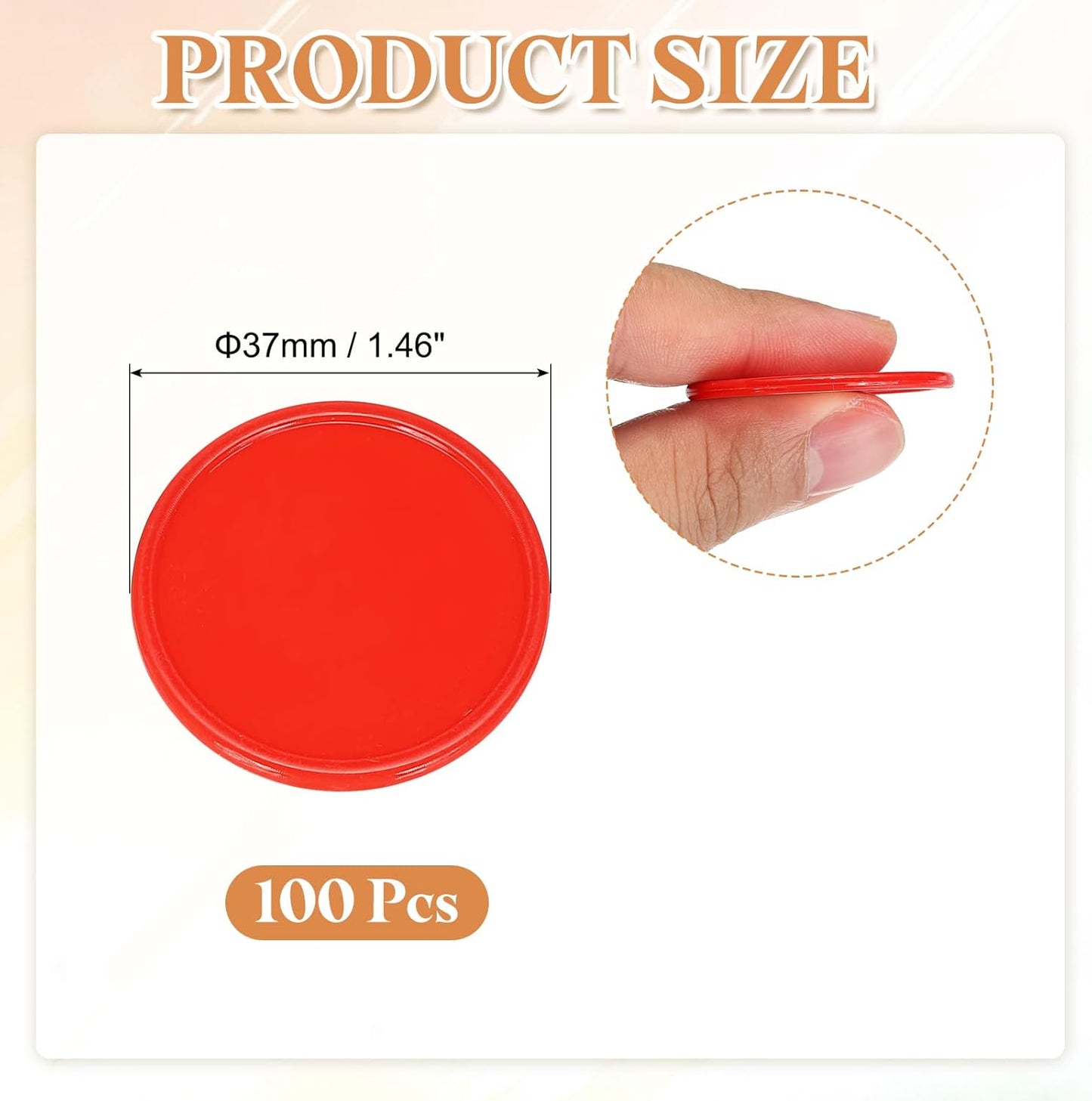 uxcell Plastic Poker Chips, Learning Counters Counting Counters Disks Markers Opaque Game Tokens for Game Play Math Counting