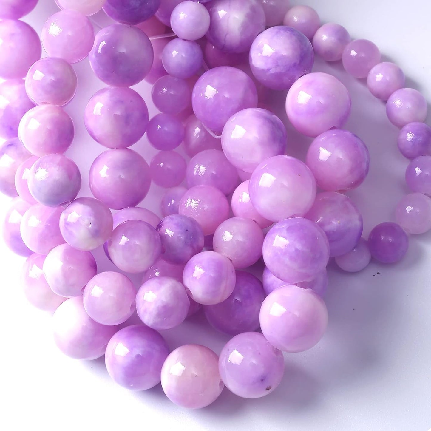 32pcs 12mm Natural Pink Starry Galaxy Persian Jade Gemstone Beads Round Loose Spacer Beads for Jewelry Making DIY Bracelets Necklaces 15" (Pink Starry Persian Jade, 12mm)