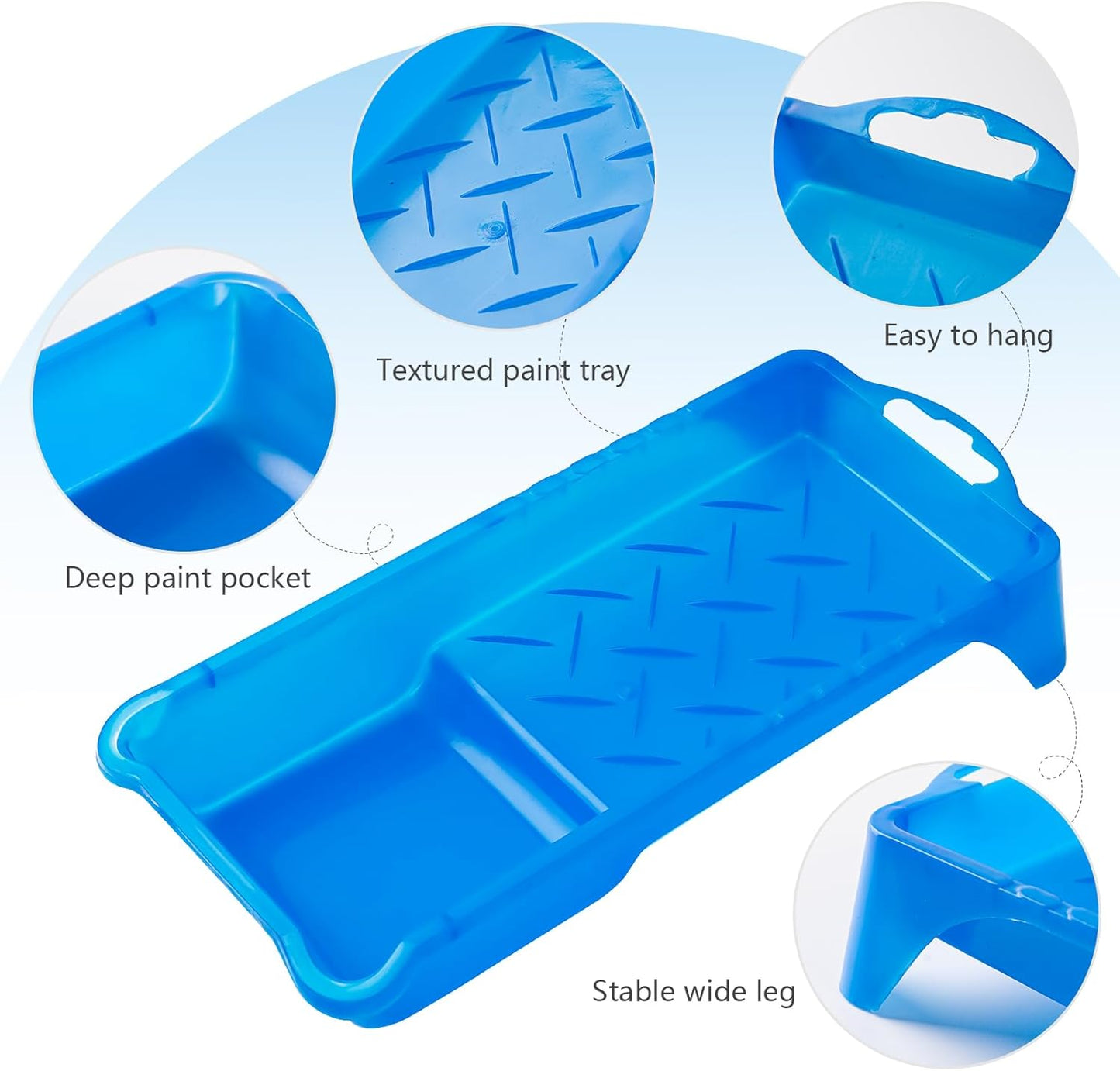 Mister Rui Paint Roller Kit, 9 Pack, 2 Inch Microfiber Paint Roller Covers, Small Paint Rollers with Tray and Roller Frame, Mini Rollers for Painting, Paint Supplies for House Painting