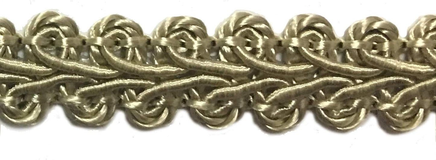 BEL AVENIR Braid Trim 1/2 inch 13.6 Yards French Gimp Basic Sewing Polyester DIY Crafts Costume Home Decorative (Taupe)