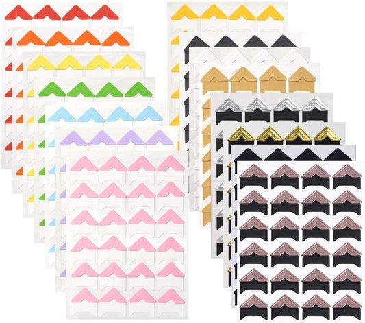 360 Count Self-Adhesive Acid Free Photo Corners for Scrapbooks Memory Books (Multicolor)